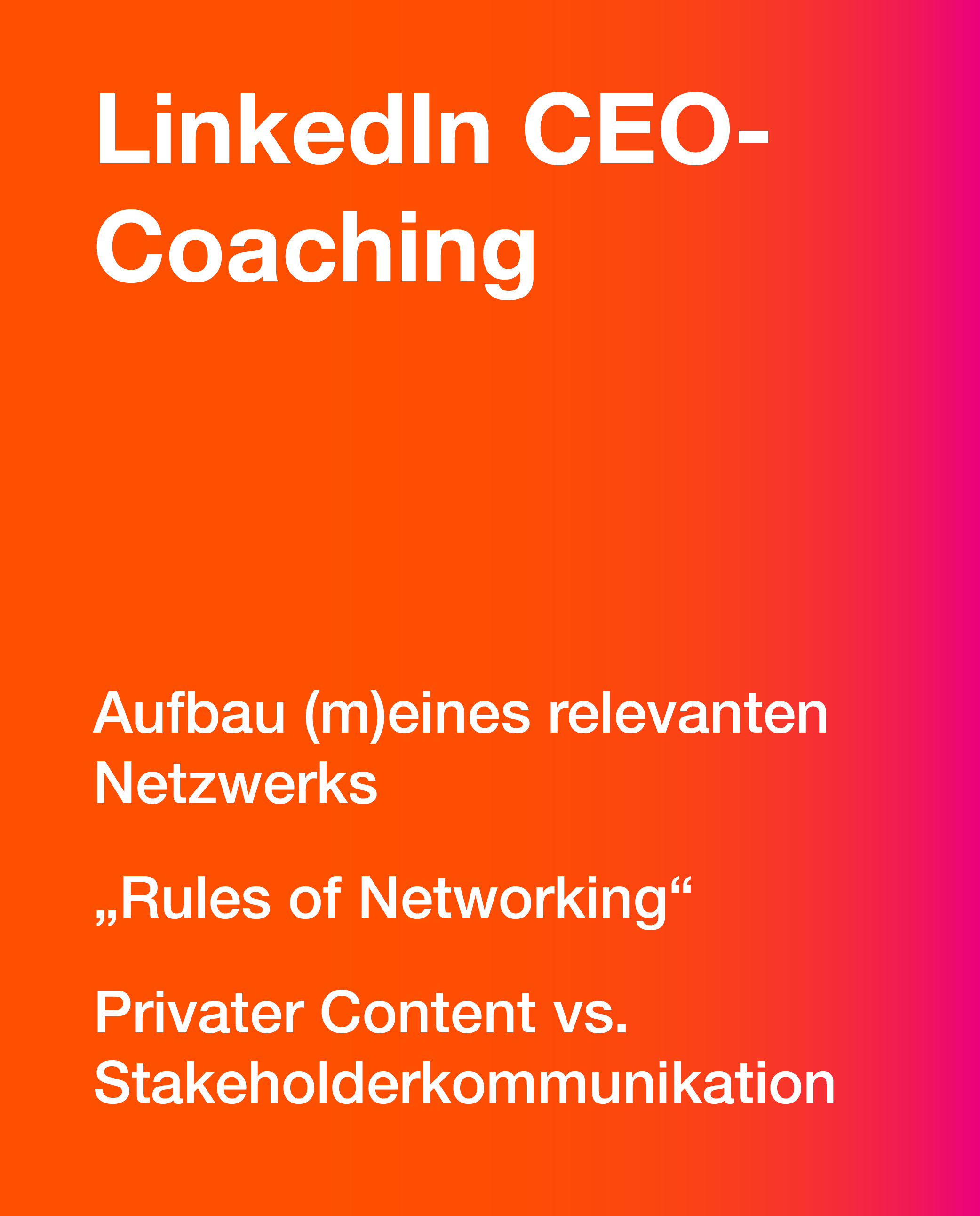 LinkedIn CEO-Coaching